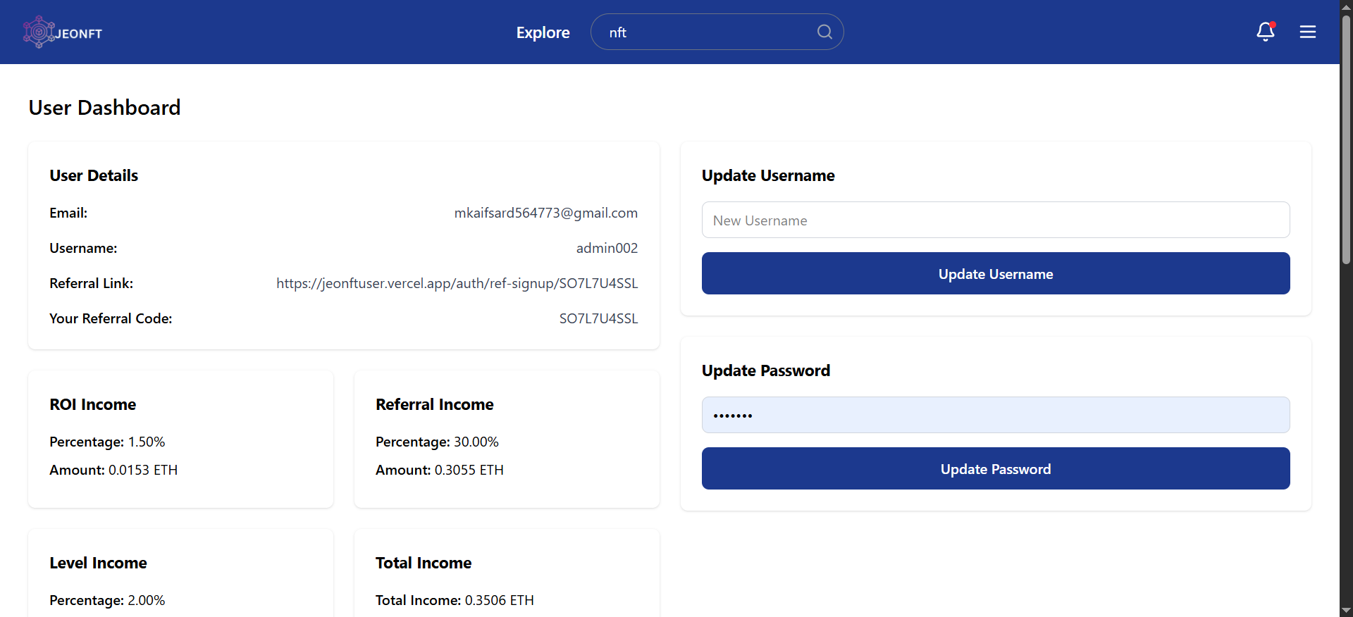 JEONFT user platform image 8